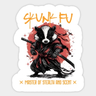 Skunk Fu - Master of Stealth and Scent Samurai Ninja Animal Design Sticker